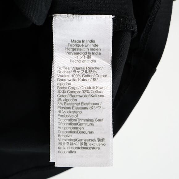 J.Crew Factory Contrast Blanket Stitch Off The Shoulder Top Cotton Size M NWT - Picture 8 of 8